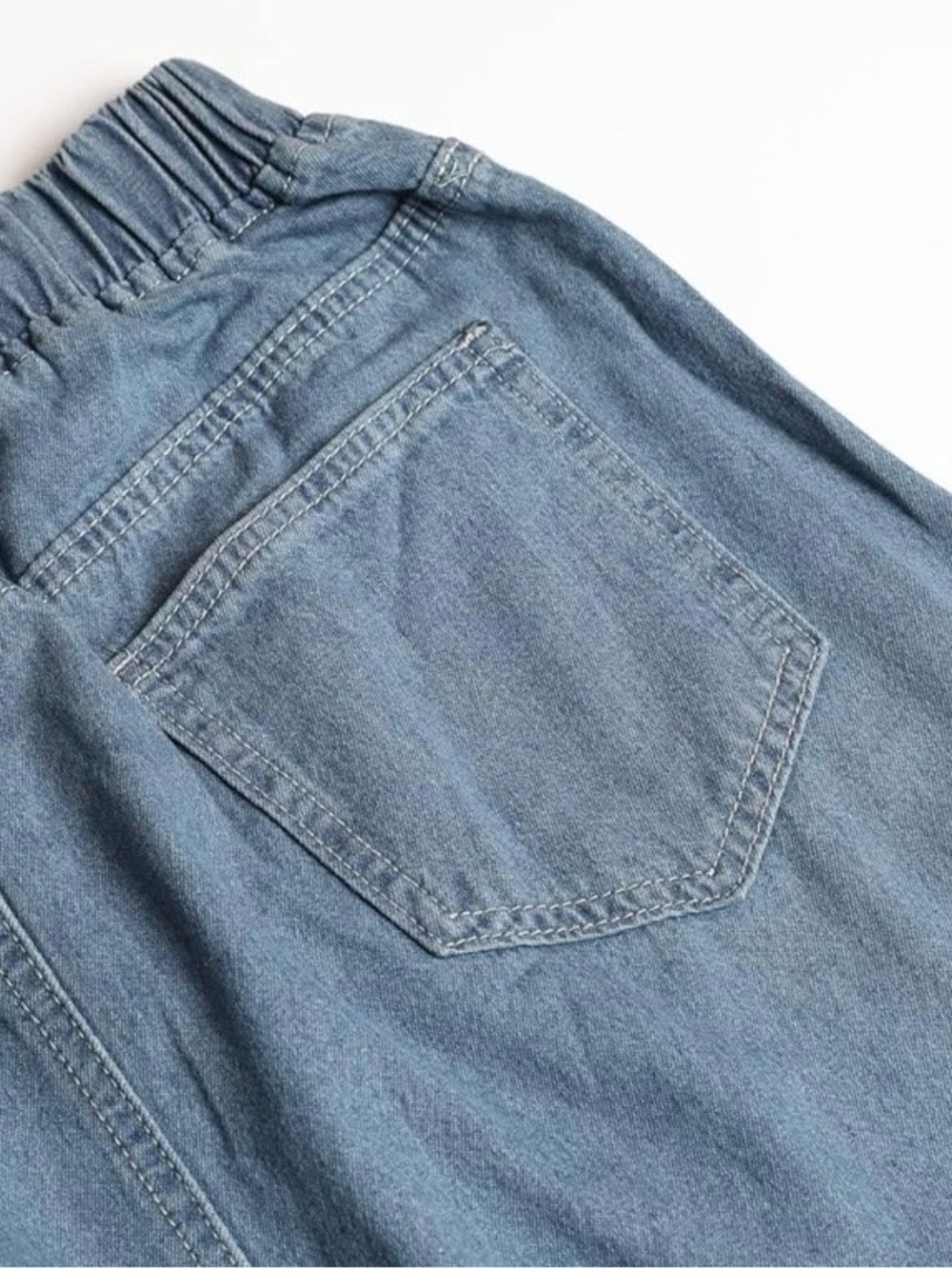 ebossy Women's Frayed Hem A-Line Distressed Maxi Denim Skirt Size XL NWT - Picture 3 of 7